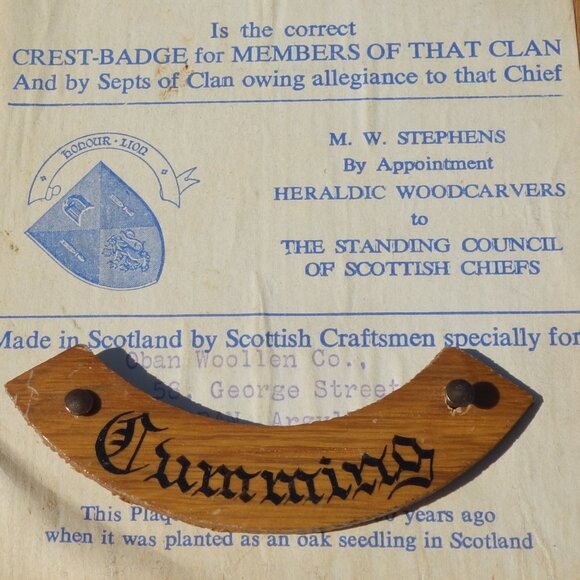 Vintage Scottish Clan Courage Cumming Crest Wall Plaque 100% Scottish - Picture 15 of 16